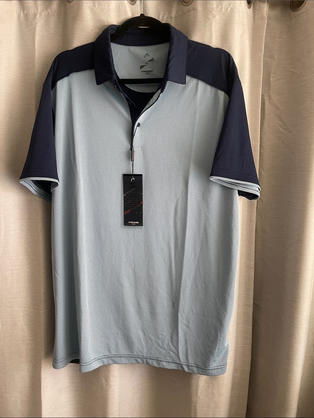 HEAD Golf Light Blue & Navy Men’s Polo Shirt